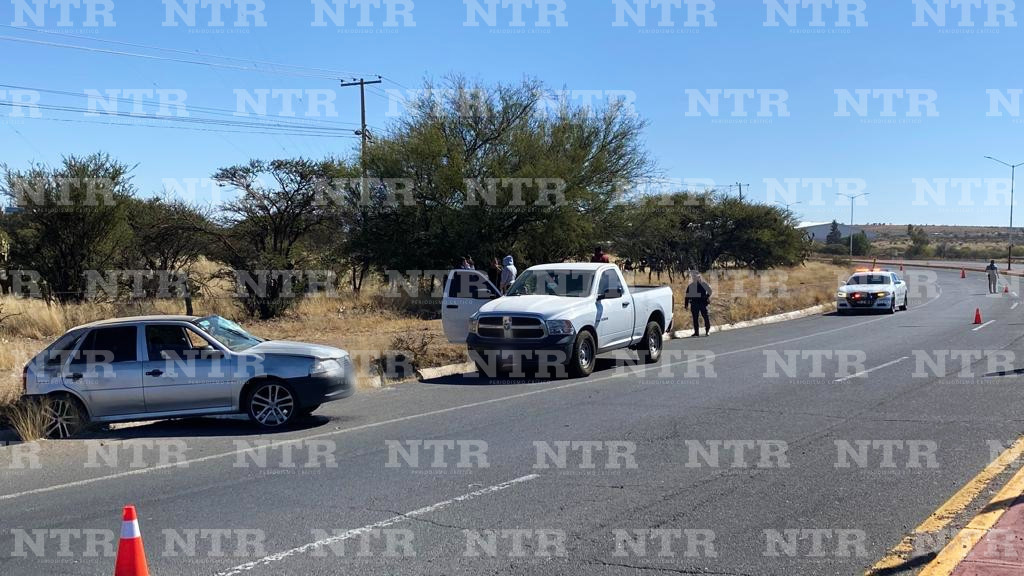 Se accidenta sobre la salida a Fresnillo