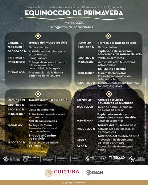 Invitan a Equinoccio de Primavera en La Quemada