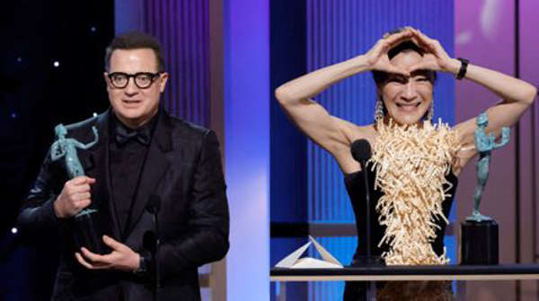 Brendan Fraser y Michelle Yeoh triunfan en la gala del Óscar