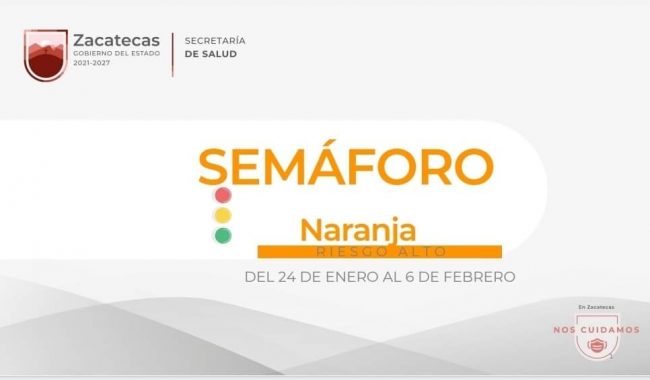 Refuerzan medidas ante Semáforo Naranja en Zacatecas
