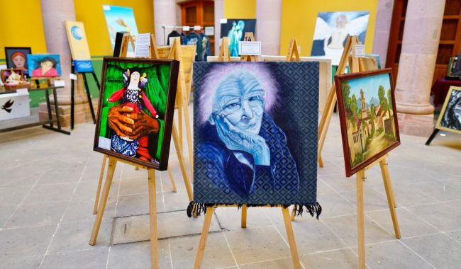 Exponen obra pictórica pensionados y jubilados del Issstezac