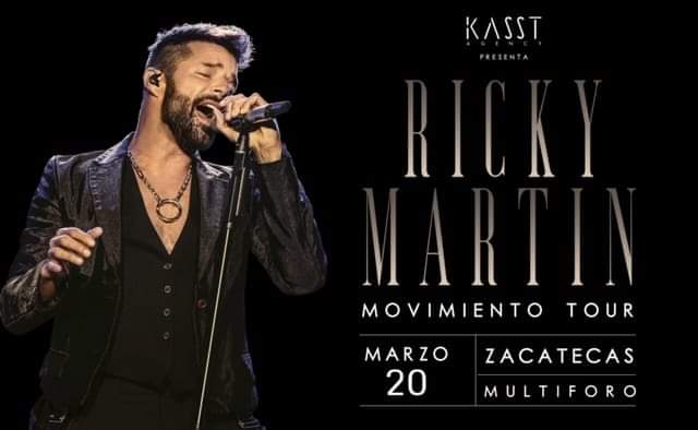 Anuncia Ricky Martin concierto en Zacatecas