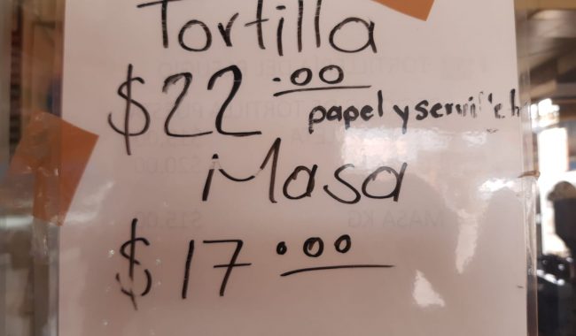 Aumenta precio de la tortilla