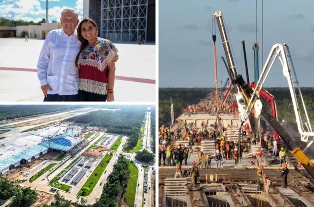 AMLO supervisa obras en Quintana Roo tras APEC