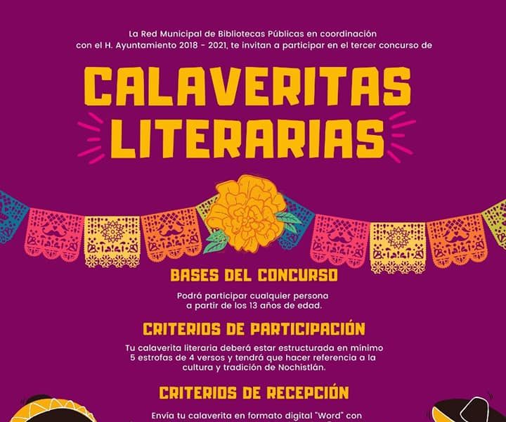 Invitan en Nochistlán a concurso de leyendas y calaveritas