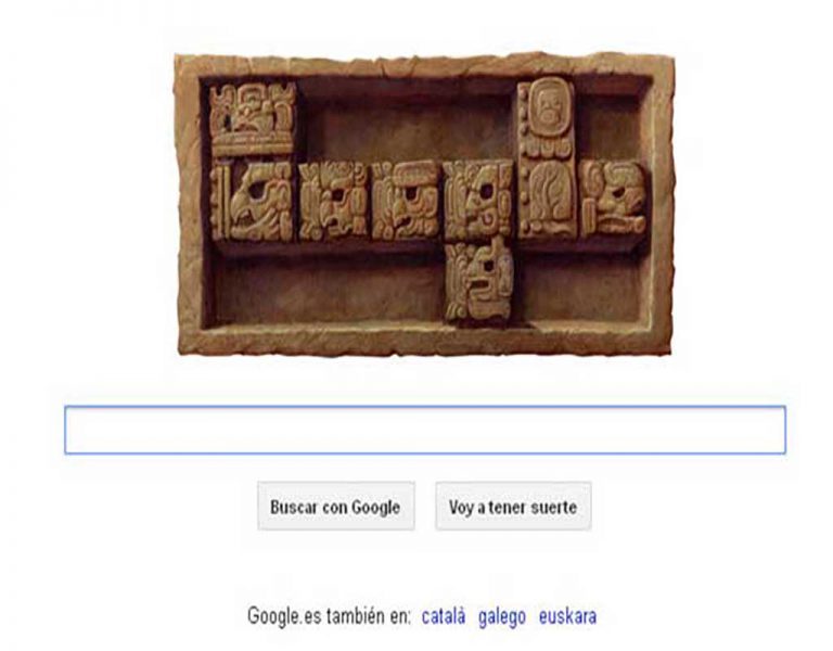 Recuerda doodle de Google calendario Maya
