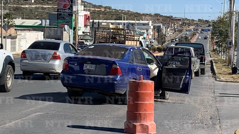 Accidente deja dos lesionados en Fresnillo