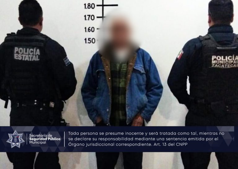 Detienen a septuagenario por ataque con arma blanca