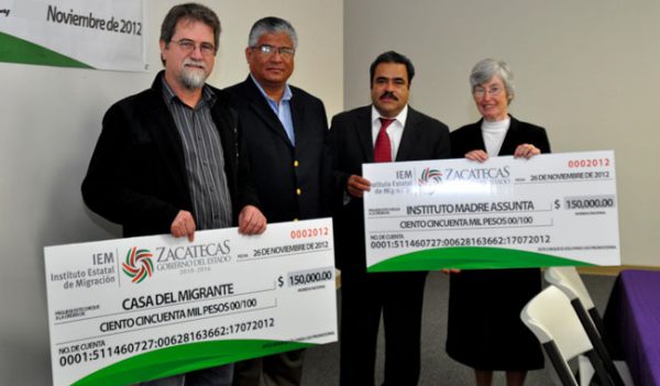 Entregan 300 mil pesos a albergues en la frontera