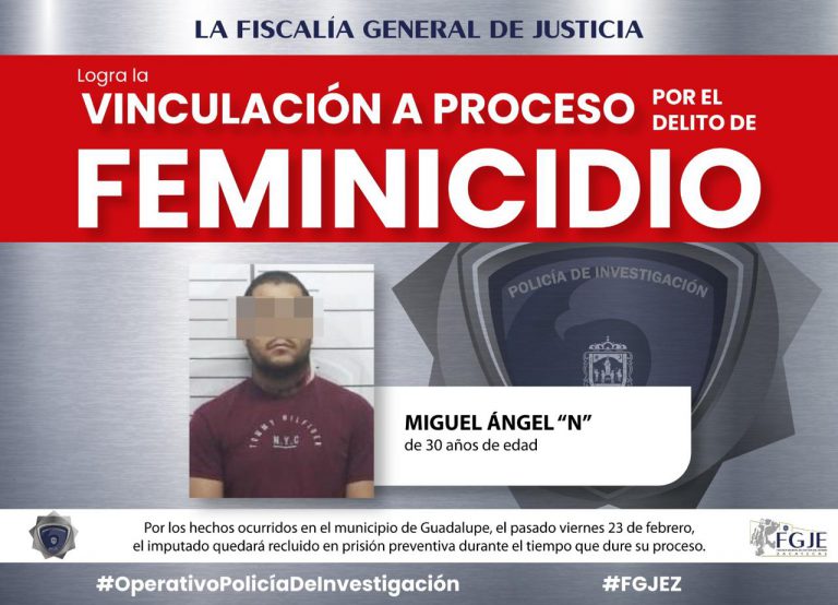 Vinculan a proceso a feminicida de Claudia