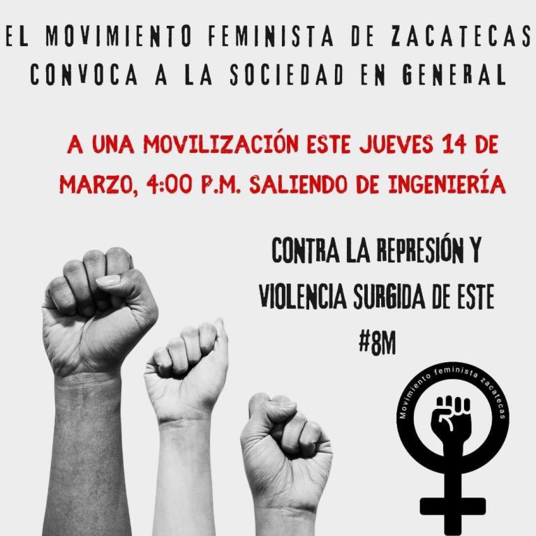 Convoca Movimiento Feminista a movilización pacífica
