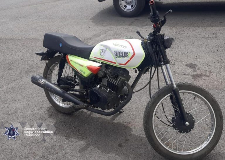 Recuperan motocicleta con el VIN modificado