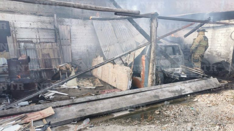 Registran incendio en taller de carpintería en Fresnillo