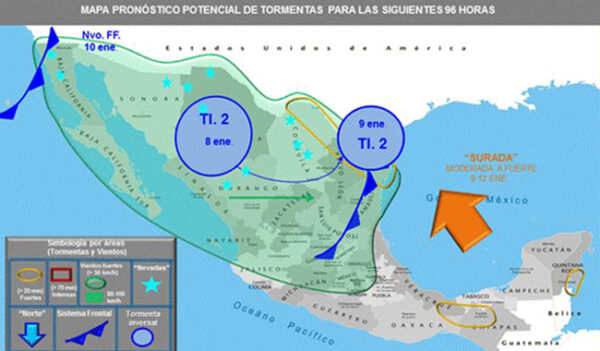 Afecta a Durango nuevo frente frío