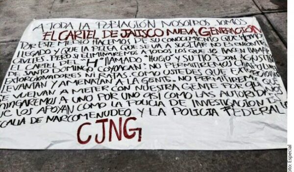 Anuncia CJNG llegada a la CDMX