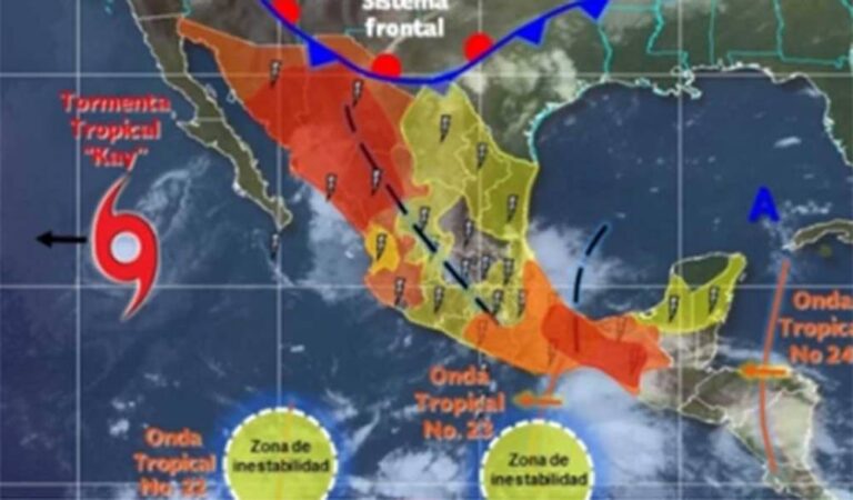 Tormenta Kay se debilita a depresión tropical