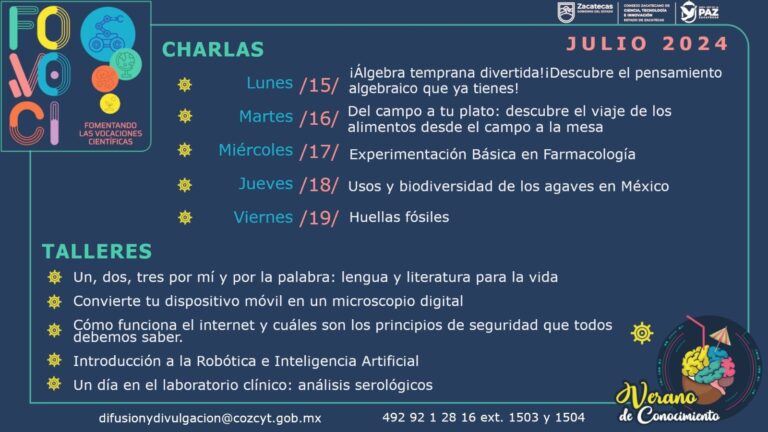 Invitan a estudiantes a participar en charlas y talleres científicos
