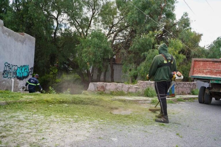 Realizan limpieza en arroyo de Fuentes del Bosque