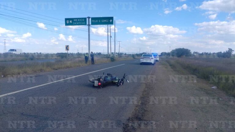 Cae de su motocicleta y termina inconsciente