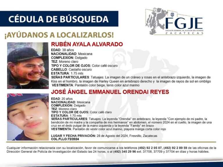 Privan de la libertad a cuatro hombres en Fresnillo