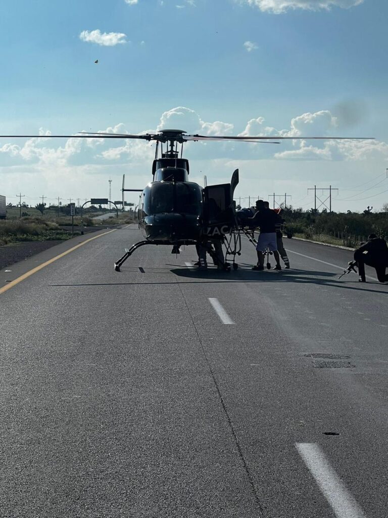 Traslada SSP a víctimas de accidente en helicóptero