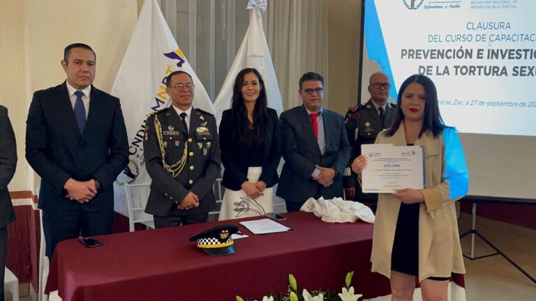 La CDHEZ y la CNDH clausuran el Curso de Capacitación