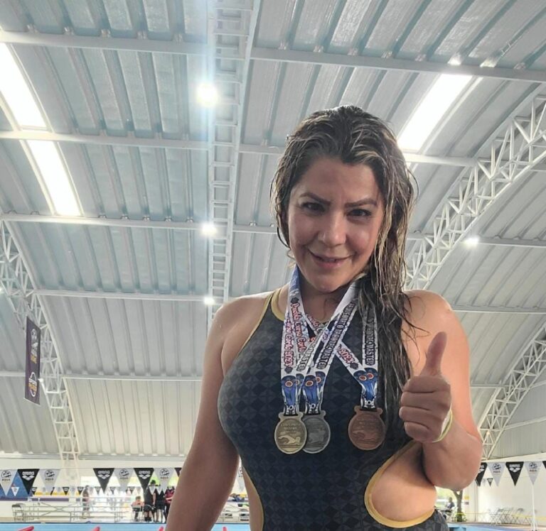 Rousse Salazar lleva a Zacatecas al podio en Nacional Master de Natación Curso Corto 2024 en Puebla