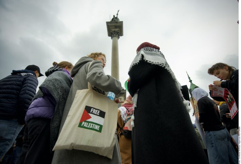 Protestan en España en apoyo a Palestina
