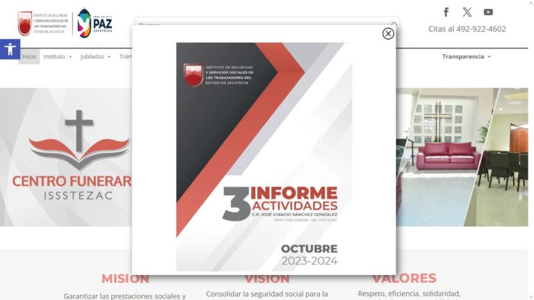 Publica Director General del Issstezac tercer informe de actividades
