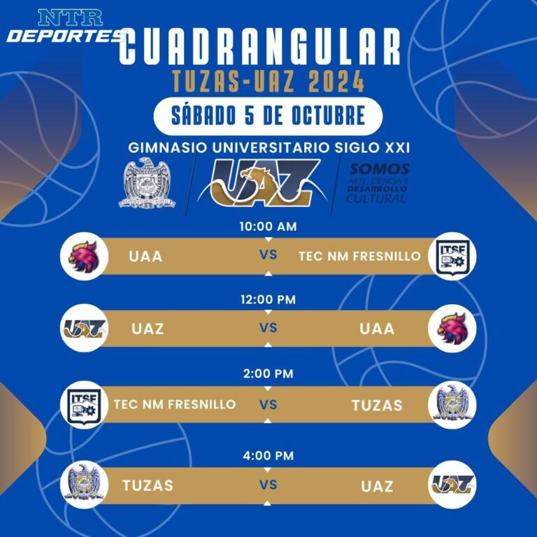 Tuzas UAZ anuncia Cuadrangular de Basquetbol