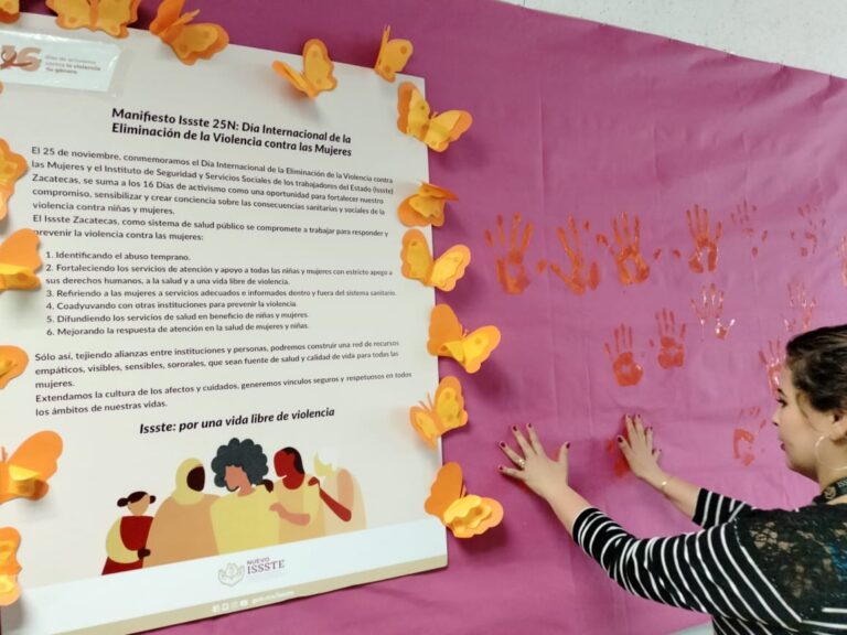 Firma Issste Zacatecas manifiesto por una vida libre de violencia