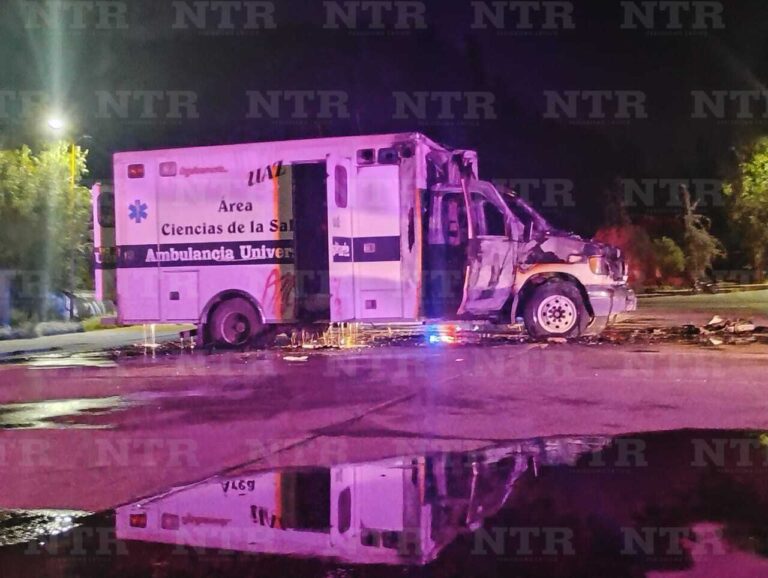 Reportan incendio en ambulancia de la UAZ