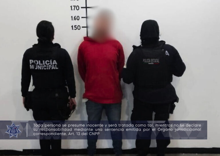 Detienen a sujeto por violentar a su pareja