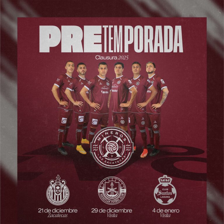 Mineros de Zacatecas se enfrentá a Chivas, Mazatlán y Santos