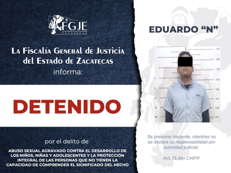 Detiene FGJE a 4 hombres