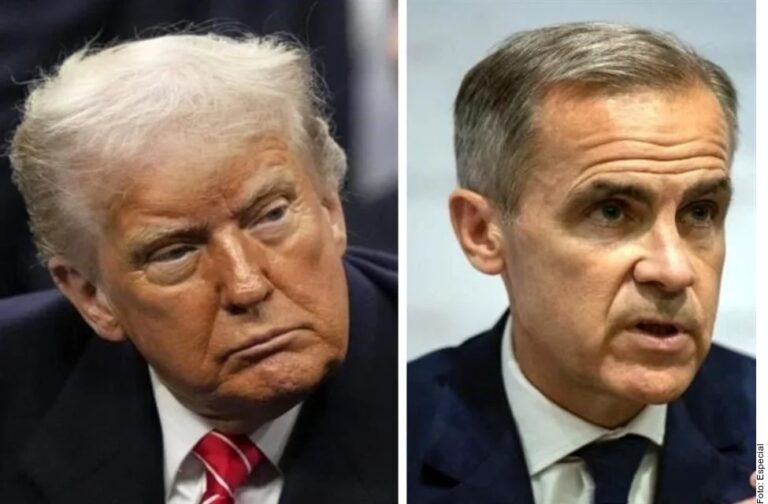 Hablan Trump y Carney tras arancel a autos