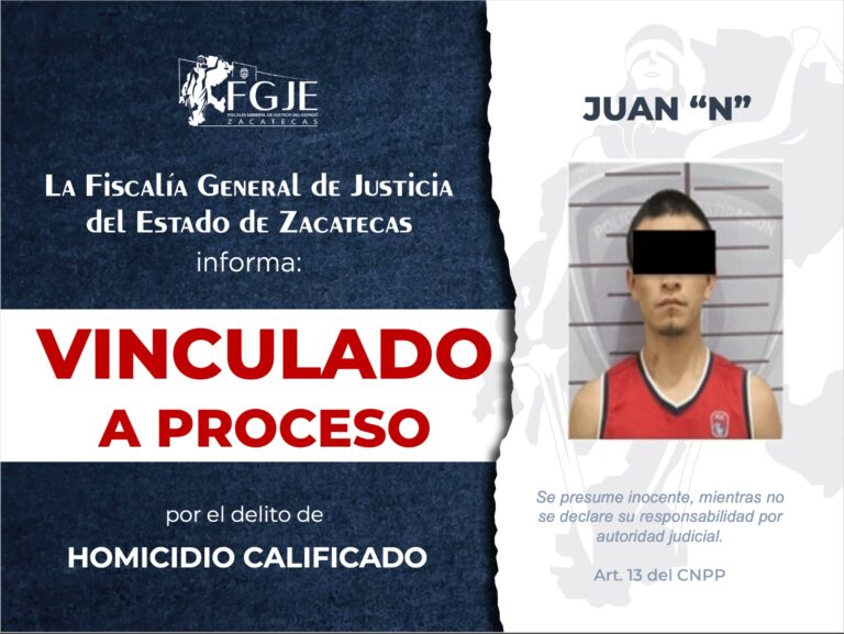 Vinculan a proceso a un hombre por homicidio