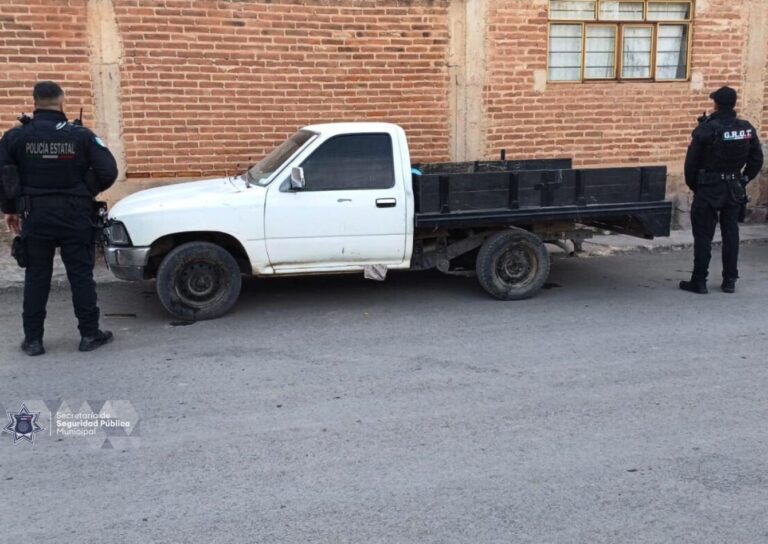Recupera Policía Municipal camioneta robada