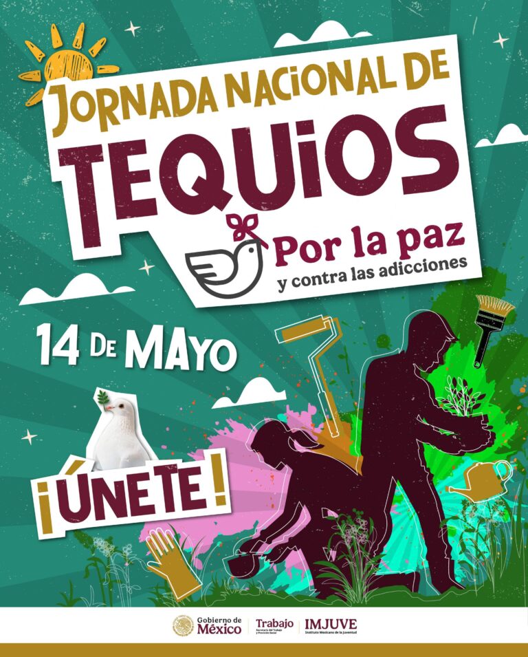 Convocan a la Jornada Nacional de Tequios por la Paz y contra las Adicciones