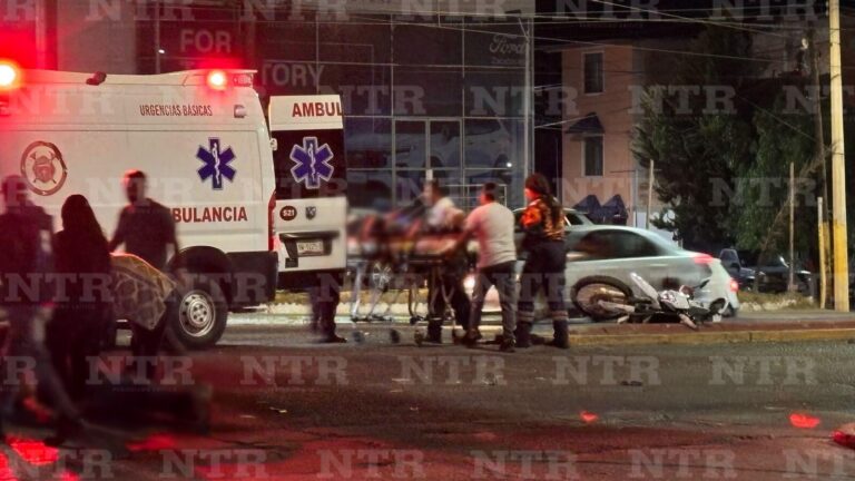 Chocan moto y camioneta; hay 6 heridos