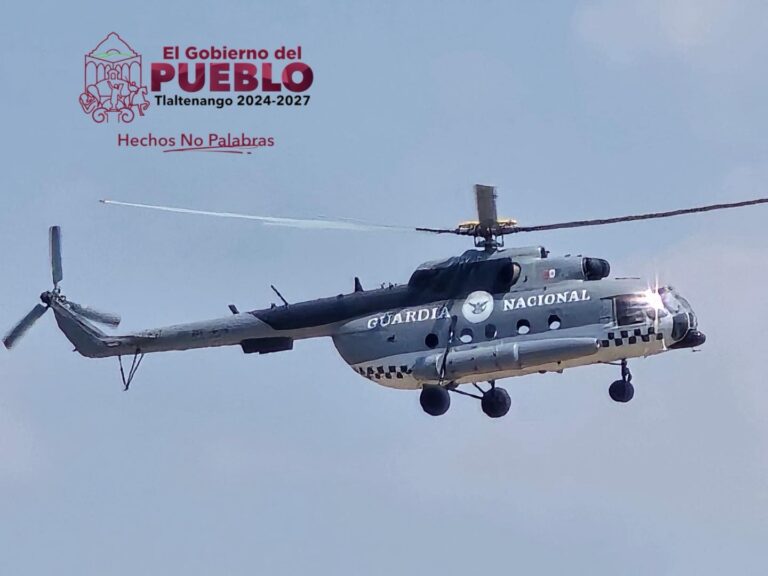 Asiste helicóptero militar en incendio de Tlaltenango