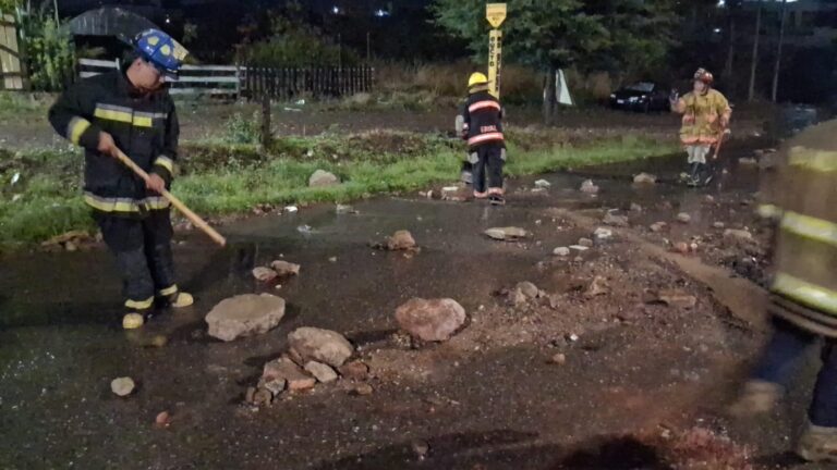 Atienden daños por tormenta en la capital