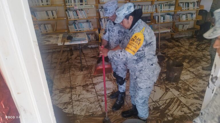 Realiza Guardia Nacional trabajos de limpieza en El Mezquite