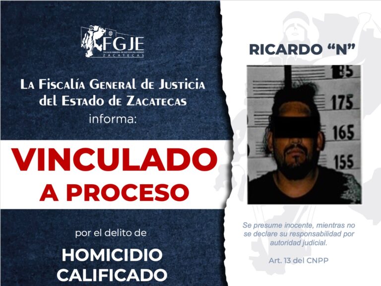 Vinculan a proceso a Ricardo «N» por homicidio calificado