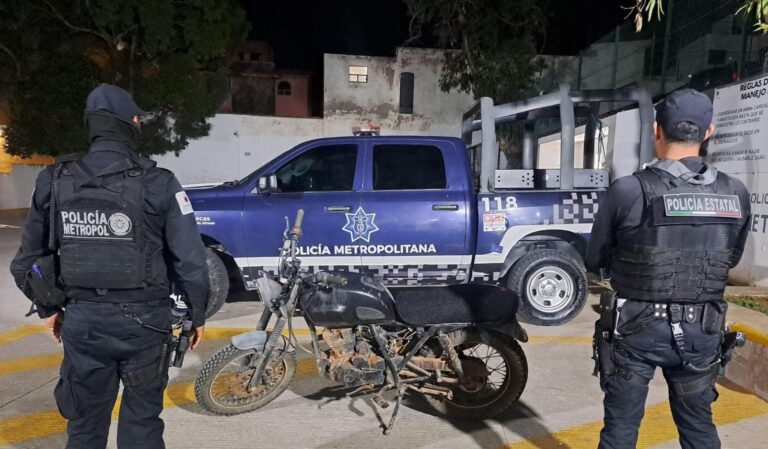 Aseguran en Hacienda Nueva una moto robada