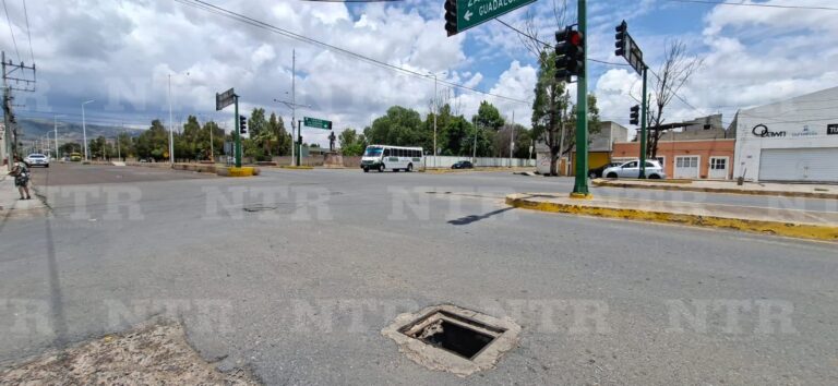 Un peligro, registro abierto en avenida de Guadalupe
