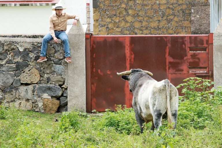 José María Macías visita al toro “Tres Bolas”, indultado en Tetla