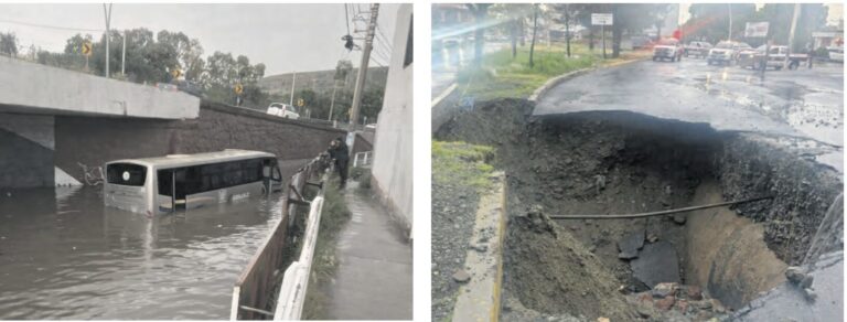 Lluvias causan caos