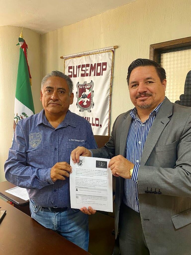 Firma SUTSEMOP Fresnillo convenio con Colegio de Abogados