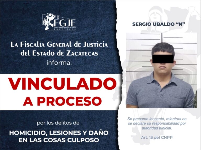 Vinculan a Sergio Ubaldo por homicidio y otros delitos